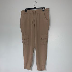 Tan cargo joggers